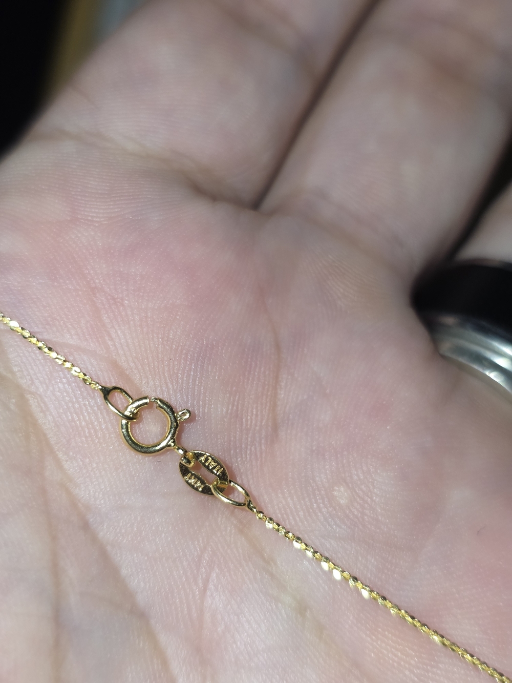 14k Gold Fine Rope Chain Necklace - Picture 3 of 6